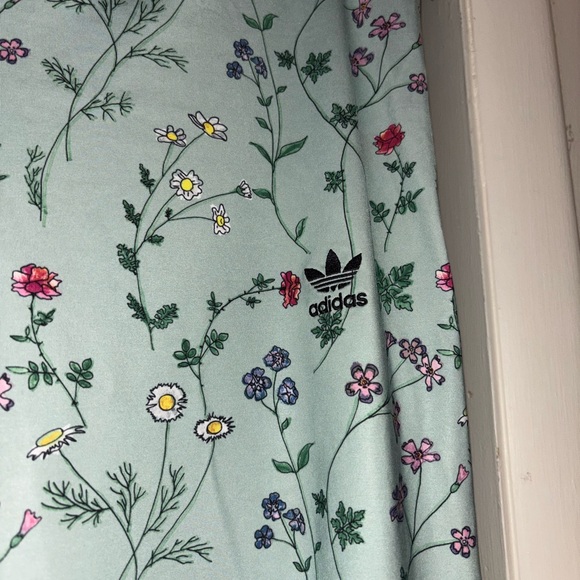 Like New adidas Floral Print Leggings - seafoam XL - Picture 5 of 8